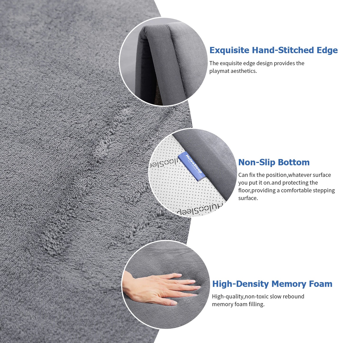 Huloo Sleep Baby Crawling Play Mat Non Slip Thick Foam