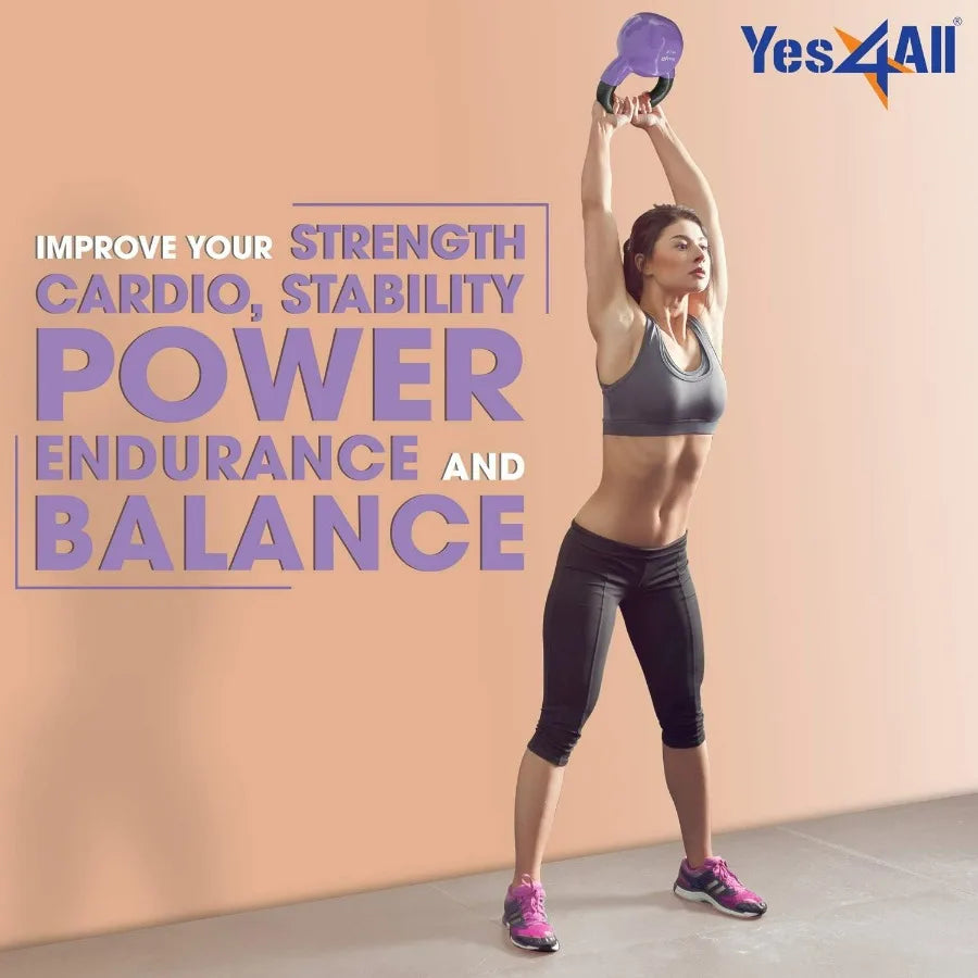 LISM Vinyl Coated Kettlebell Set for Full Body Workout