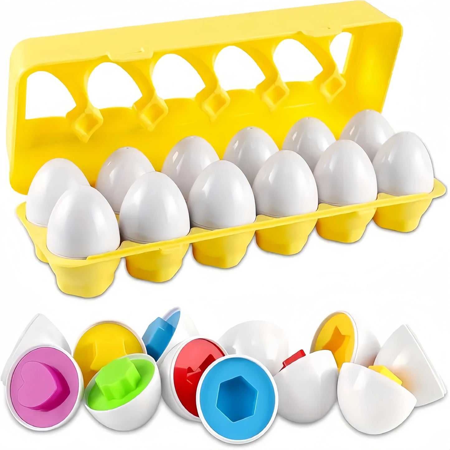 Colorful Egg Shaped Puzzle Toys For Color And Shape Matching Early Learning