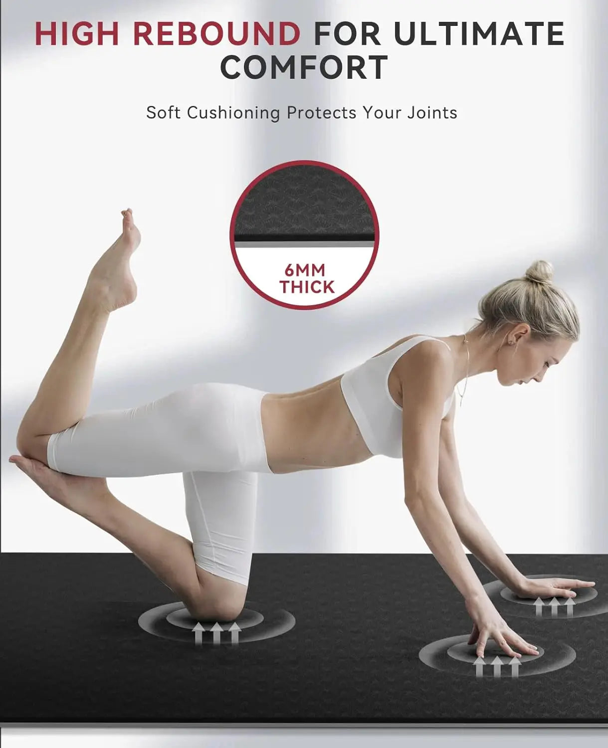 Eco Friendly Yoga Mat For Home Workouts With Resistance Bands