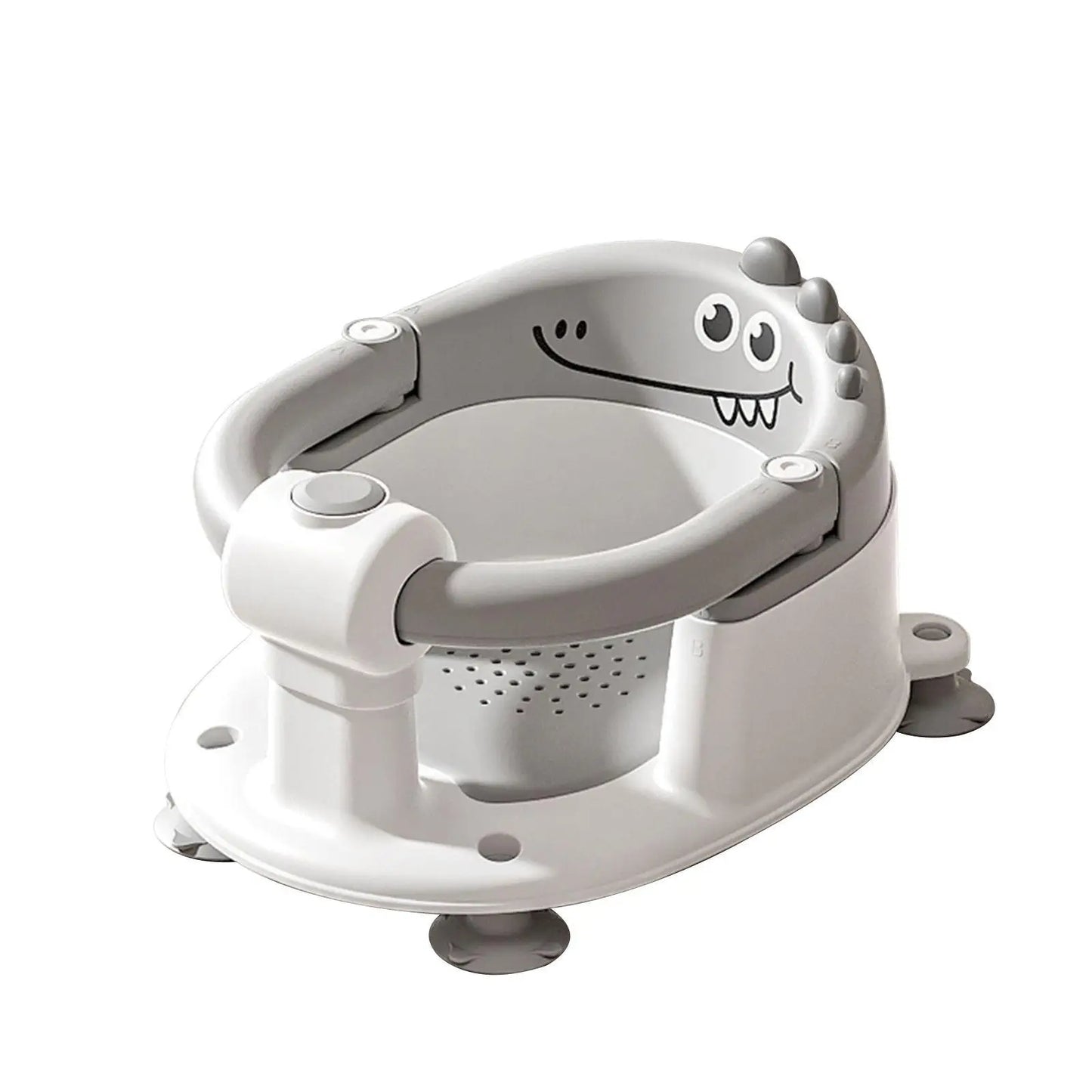 Baby Bath Seat With Non-Slip Suction Cups Dinosaur Design Harness