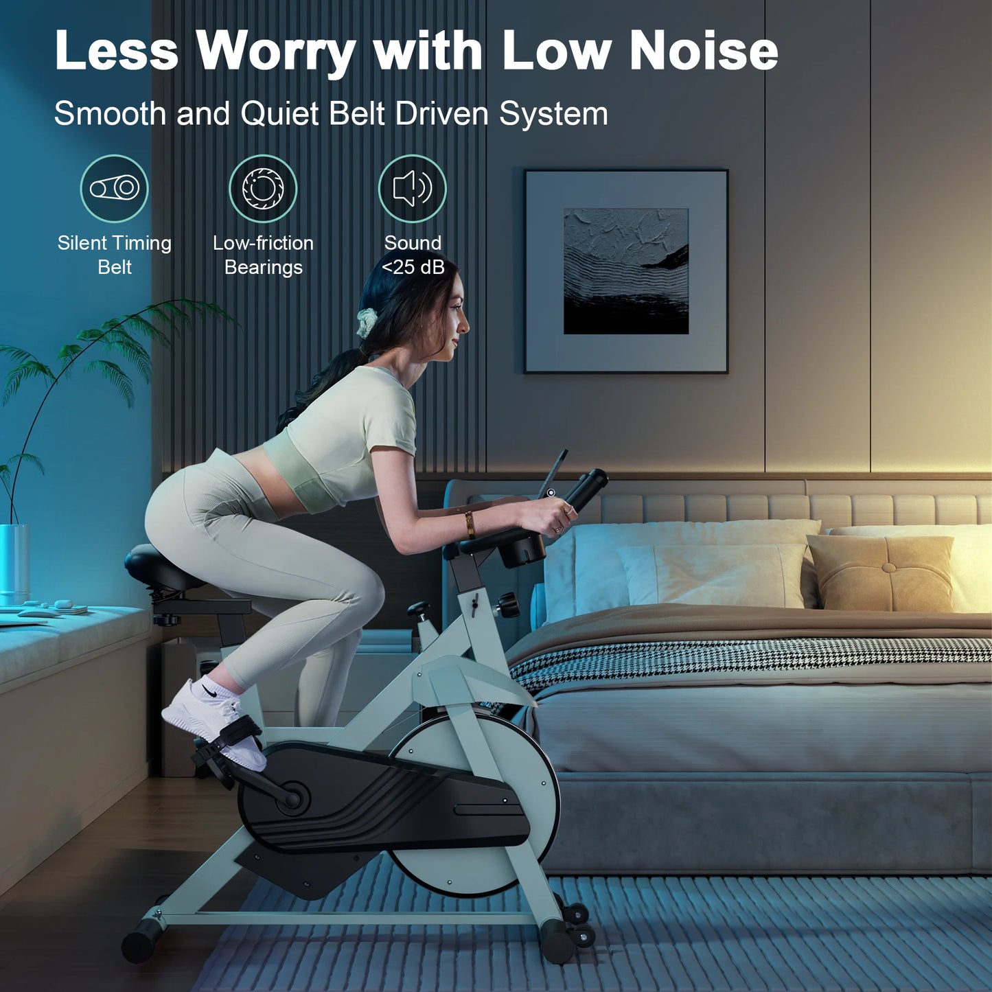 Superun Magnetic Resistance Exercise Bike With 32 Levels