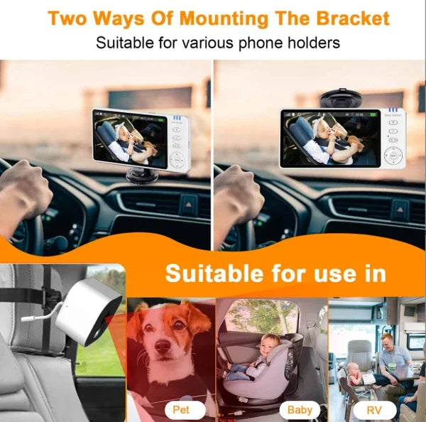 PSABM950 Car Baby Monitor With LCD VOX 2.4GHz Wireless