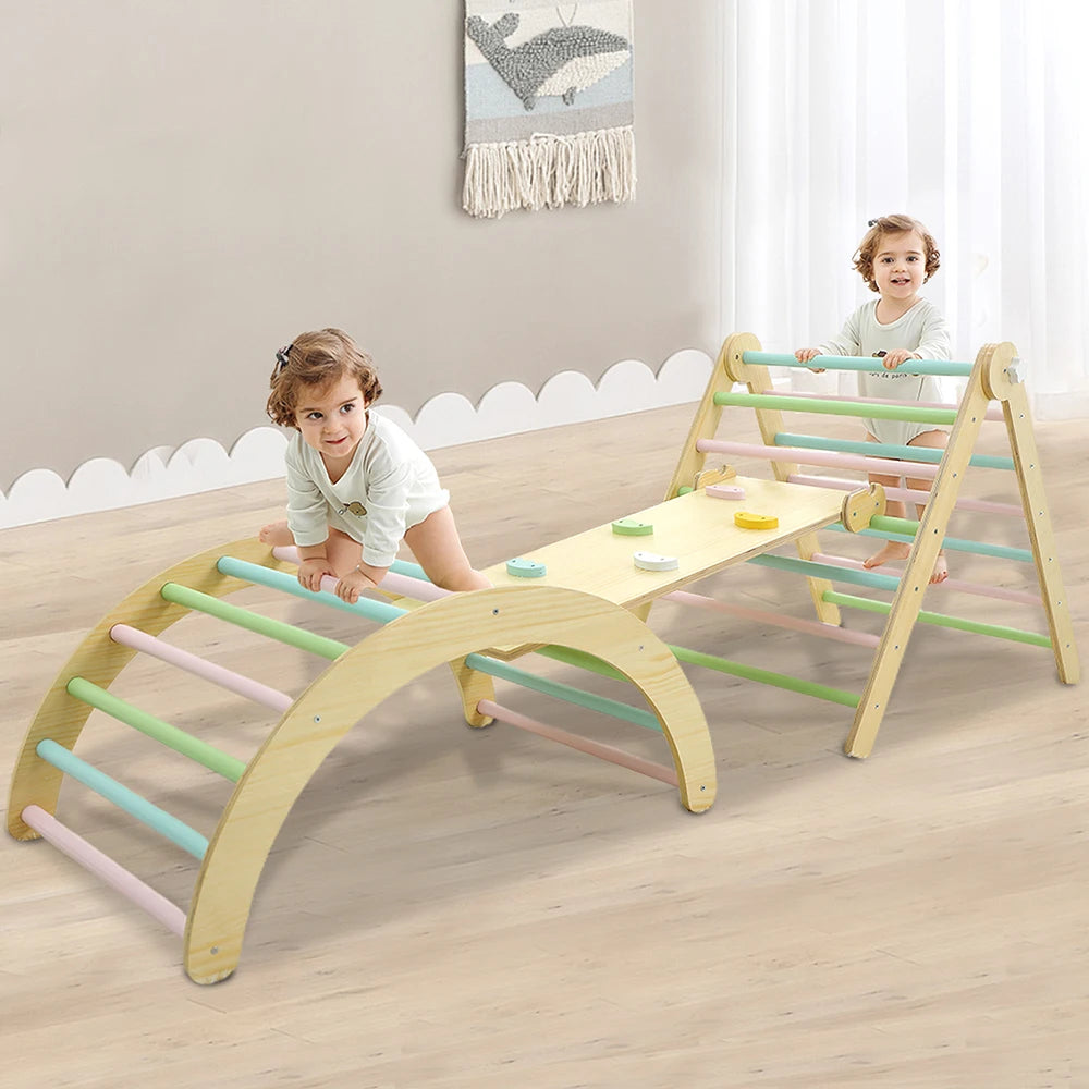 Seven In One Climbing Frame Toddlers Indoor Montessori Play Gym