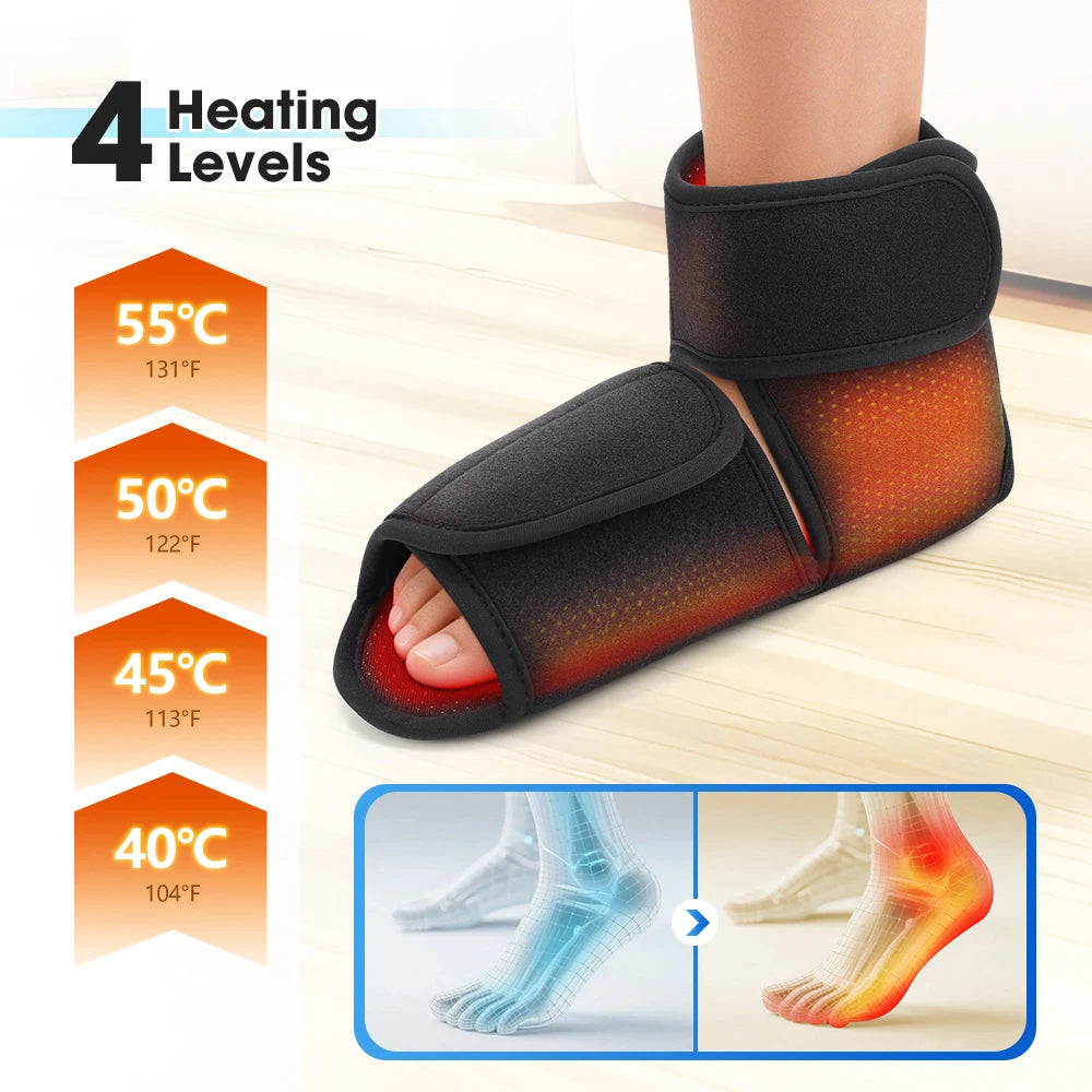 Hailicare Heated Ankle Foot Massager With Air Compression