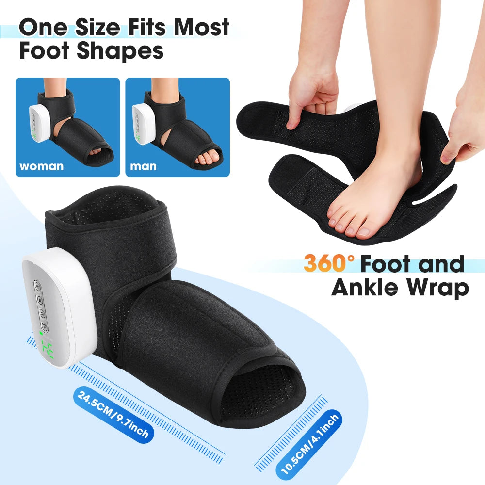 Hailicare Heated Ankle Foot Massager With Air Compression