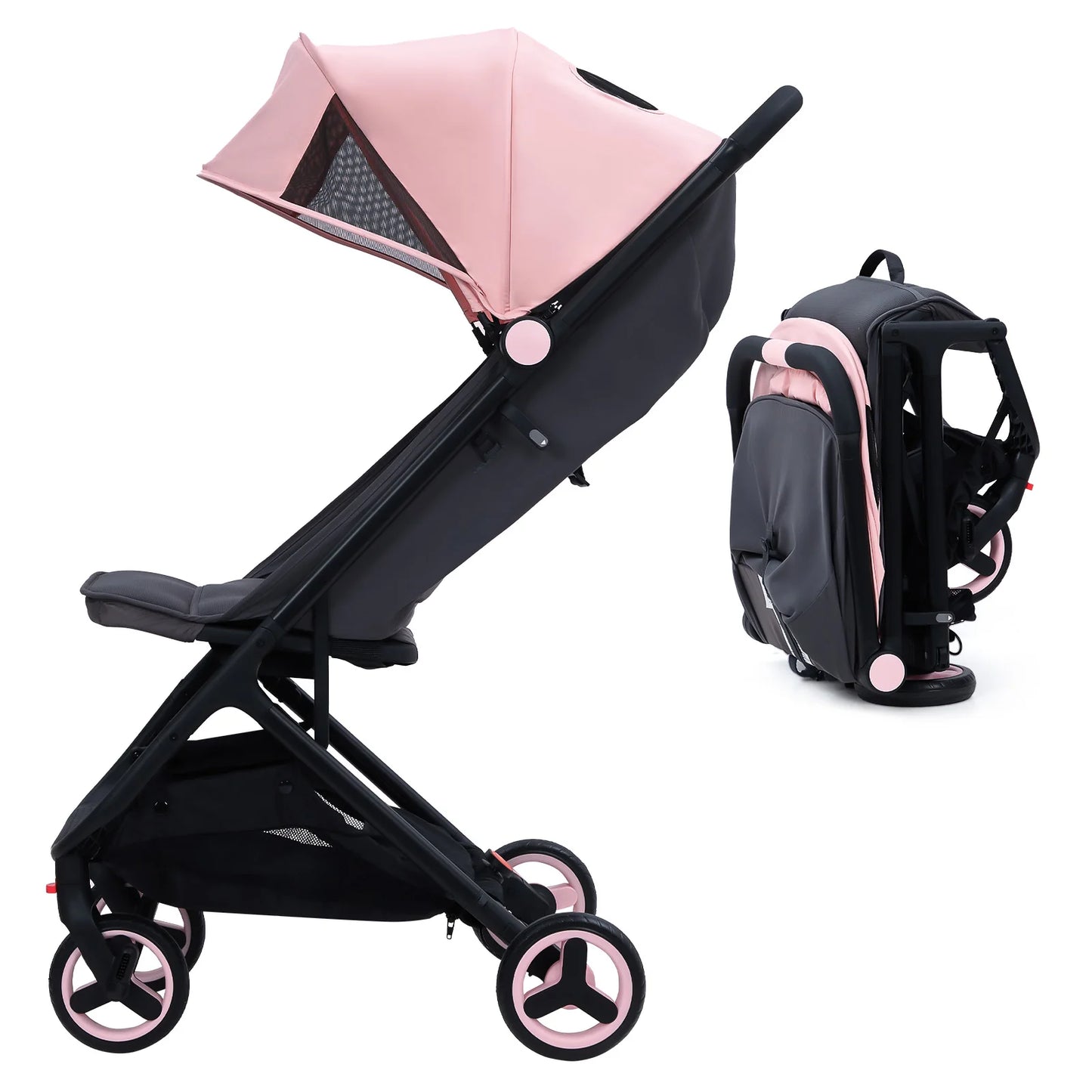 Lightweight Baby Stroller Compact Umbrella Stroller Adjustable Canopy