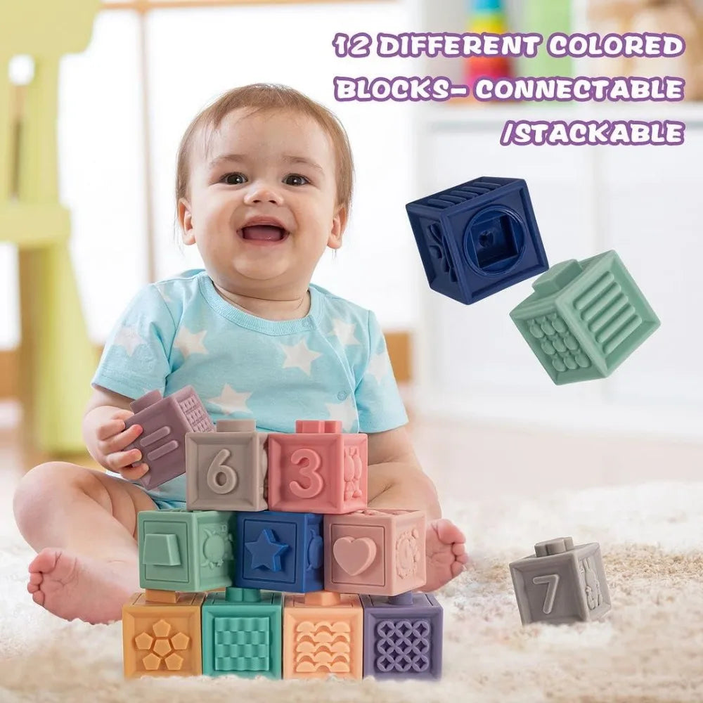 Montessori 3-in-1 Baby Toys Set for Development 0-12 Months
