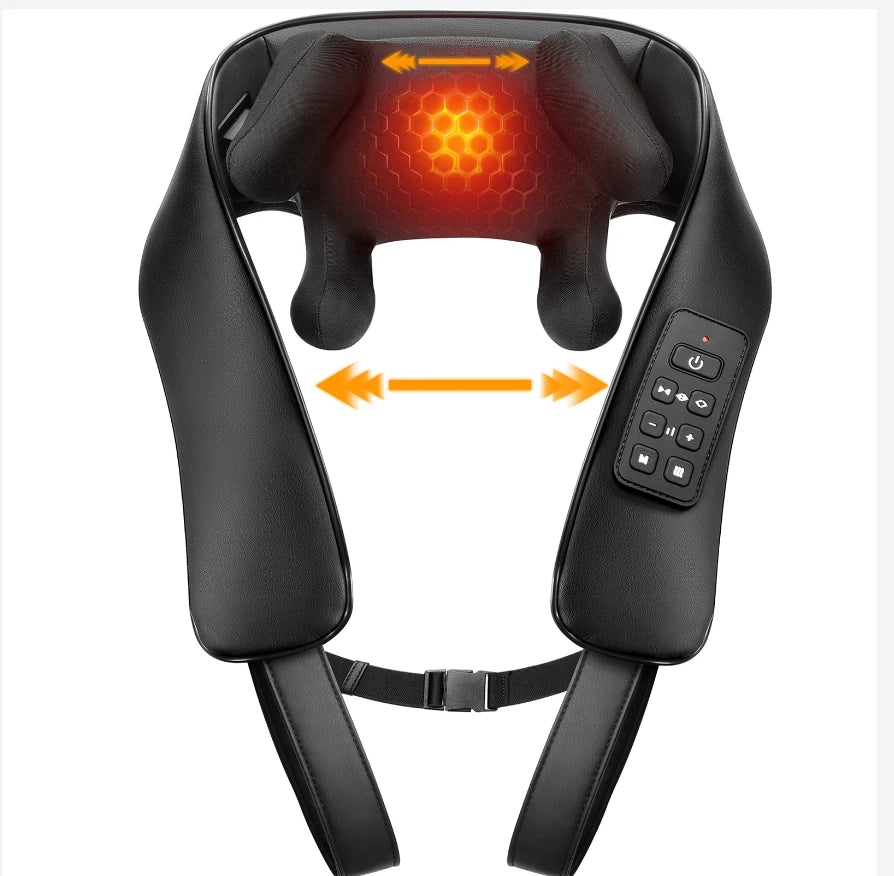 MASGREE Cordless Neck And Back Massager With Heat And Shiatsu