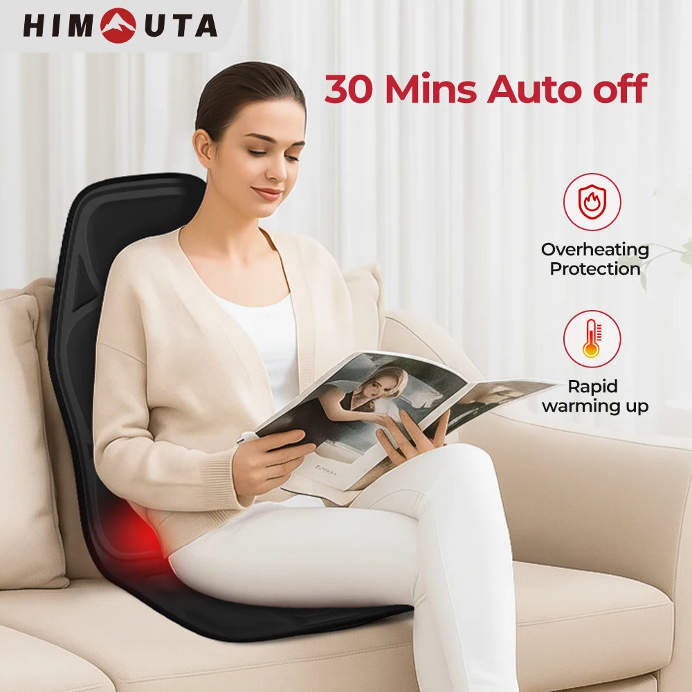 HIMOUTA Electric Back Massager With Heat And Vibration