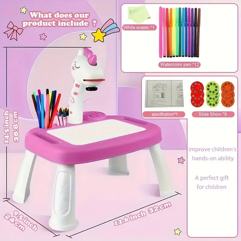 Unicorn Projection Music Drawing Board For Kids 3 And Up