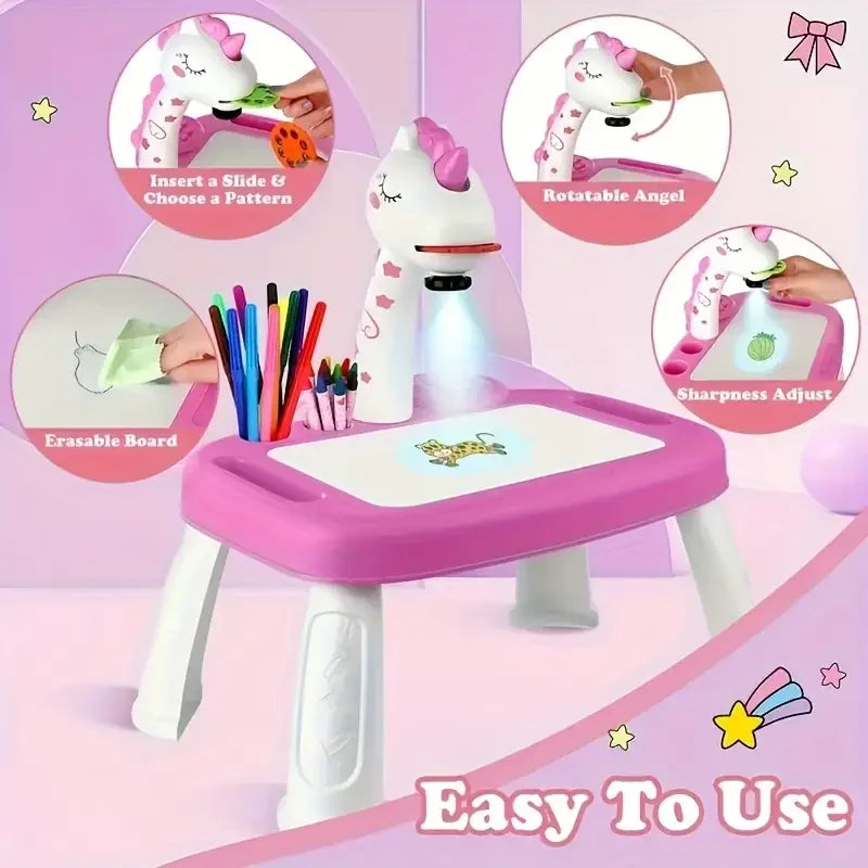 Unicorn Projection Music Drawing Board For Kids 3 And Up