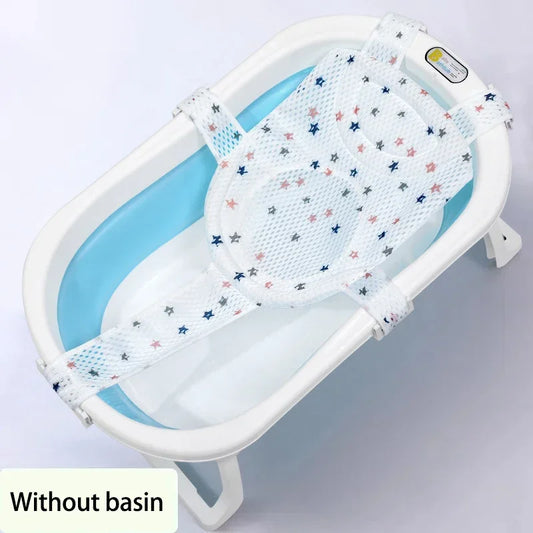 Baby Bath Net Mat With Adjustable Pillow Seat For Newborns