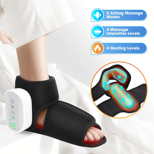 Hailicare Heated Ankle Foot Massager With Air Compression