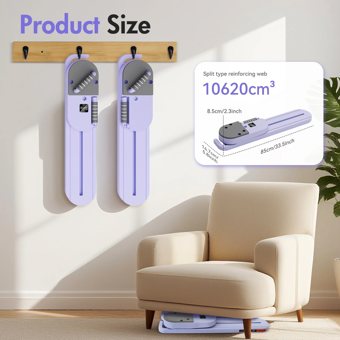 Abdominal Pilates Board With Detachable Bands And LCD Display
