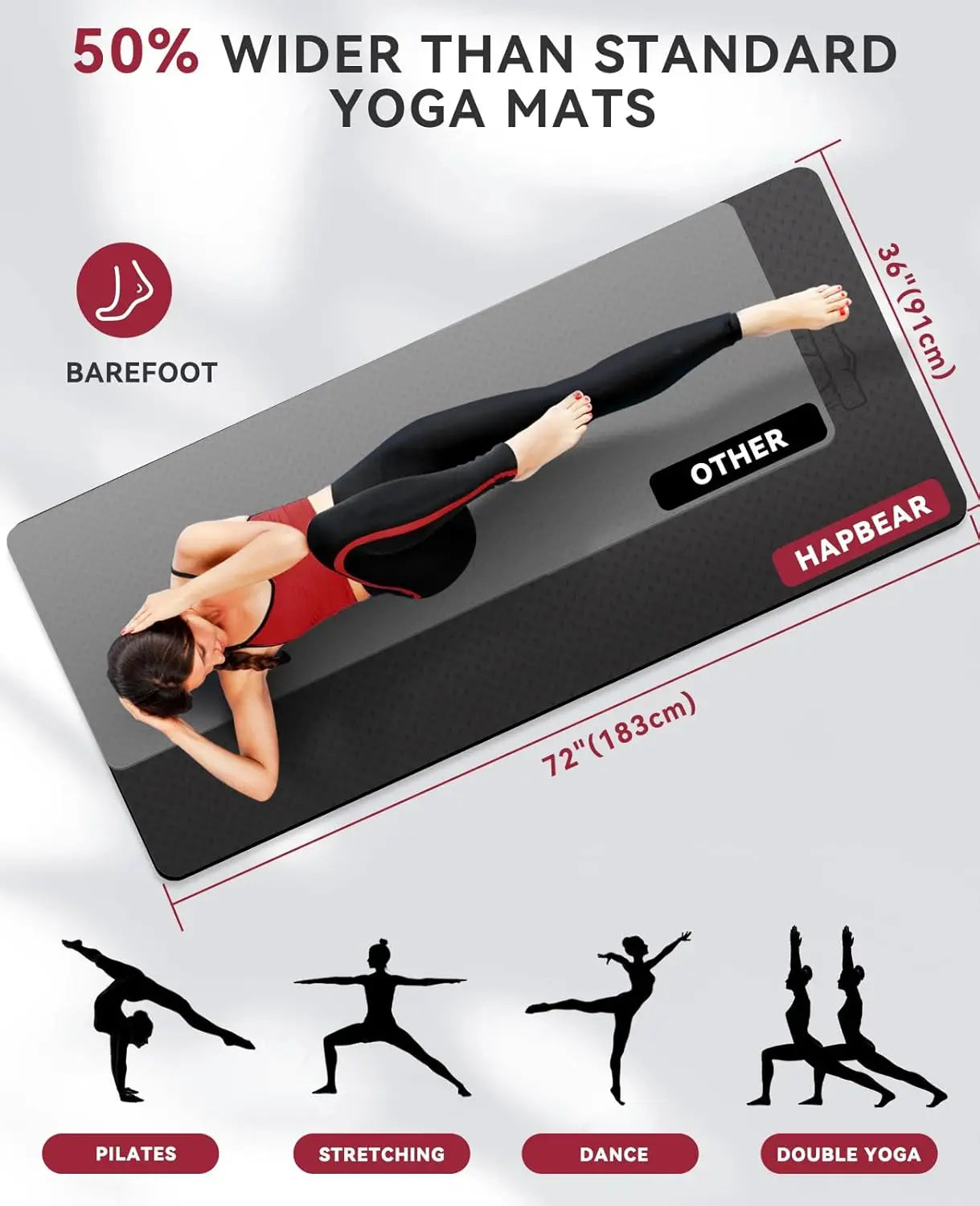 Eco Friendly Yoga Mat For Home Workouts With Resistance Bands