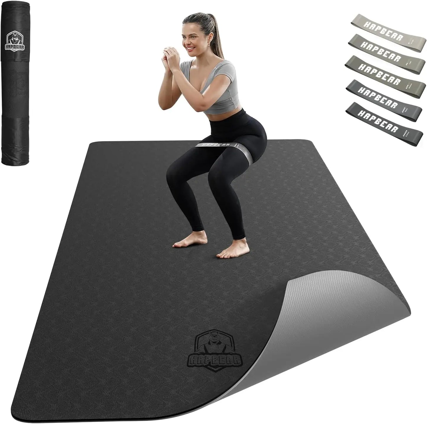 Eco Friendly Yoga Mat For Home Workouts With Resistance Bands