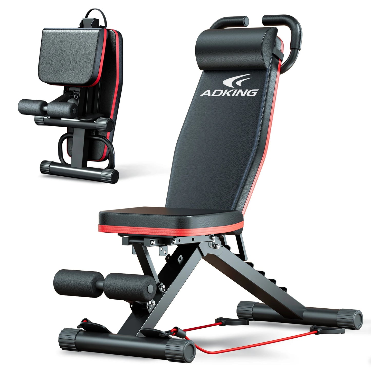 Adjustable Weight Bench With Foldable Incline Decline For Home Gym