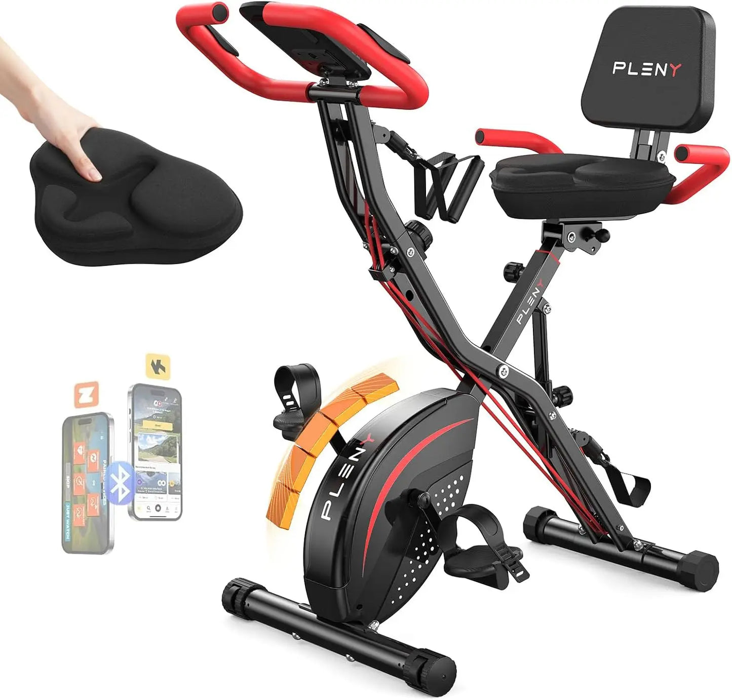 YOSUDA Foldable 5 In 1 Exercise Bike With Back Support