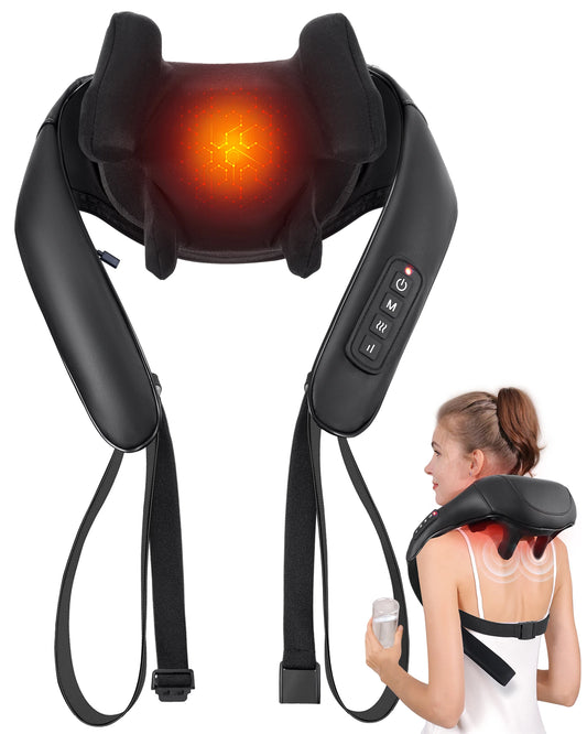 MASGRE Cordless Shiatsu Back And Neck Massager With Heat