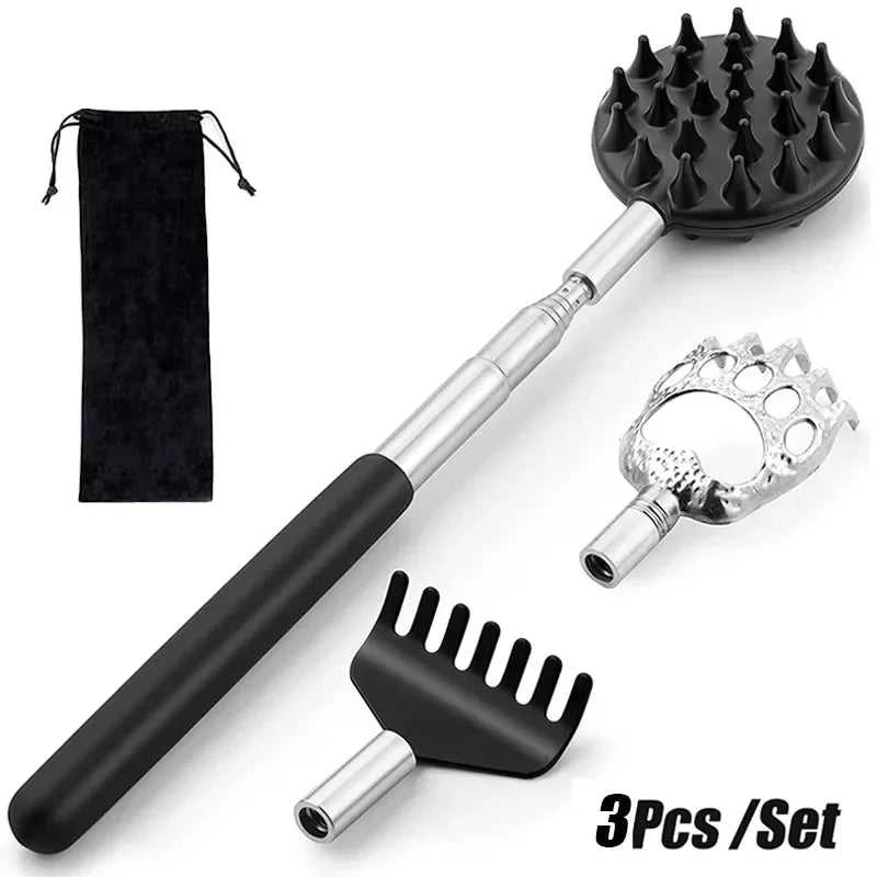 Back Scratcher Telescopic Massage Tool Stainless Steel Extendable