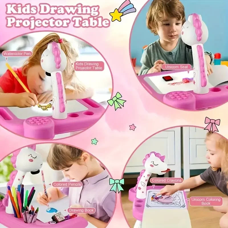 Unicorn Projection Music Drawing Board For Kids 3 And Up