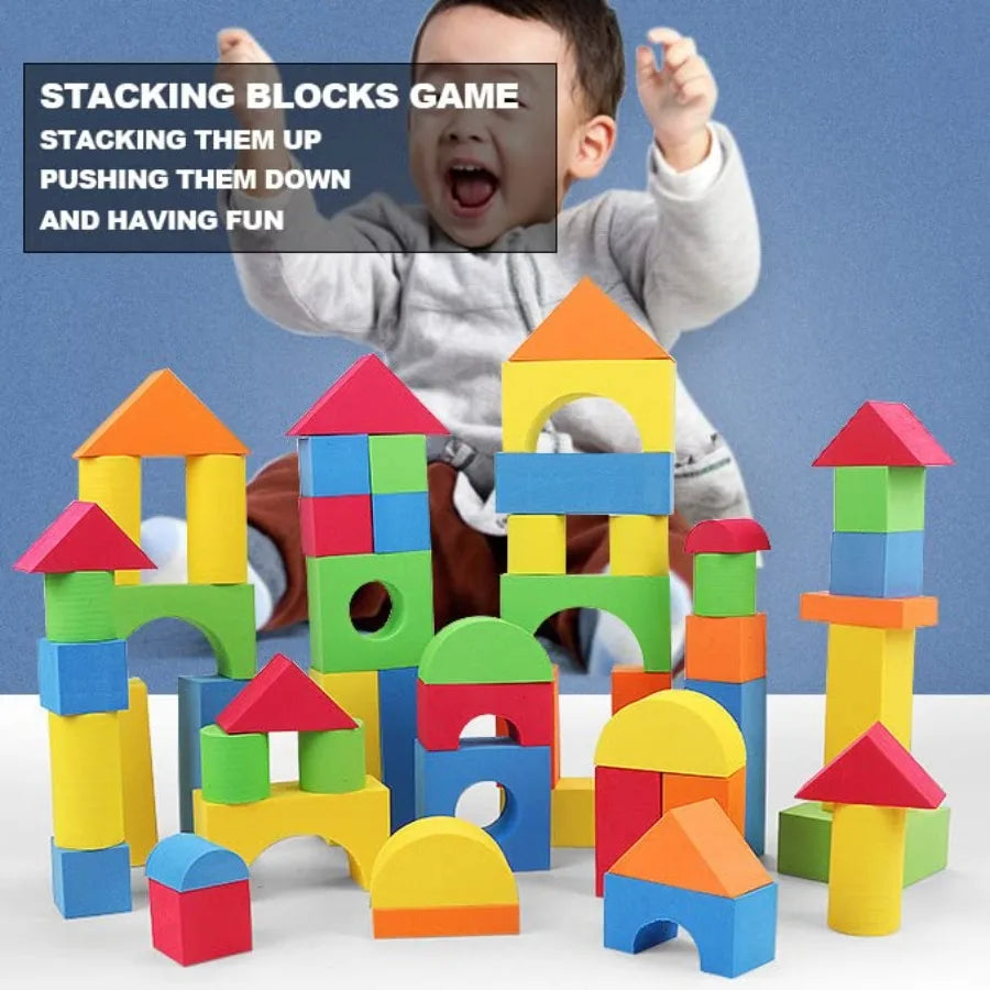 Foam Building Blocks For Toddlers EVA Soft Stacking Toys