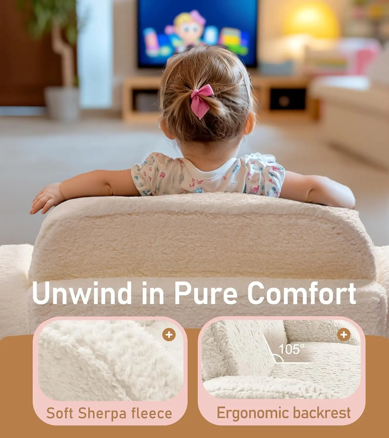 Convertible 2 In 1 Kids Couch And Lounger Sofa Bed