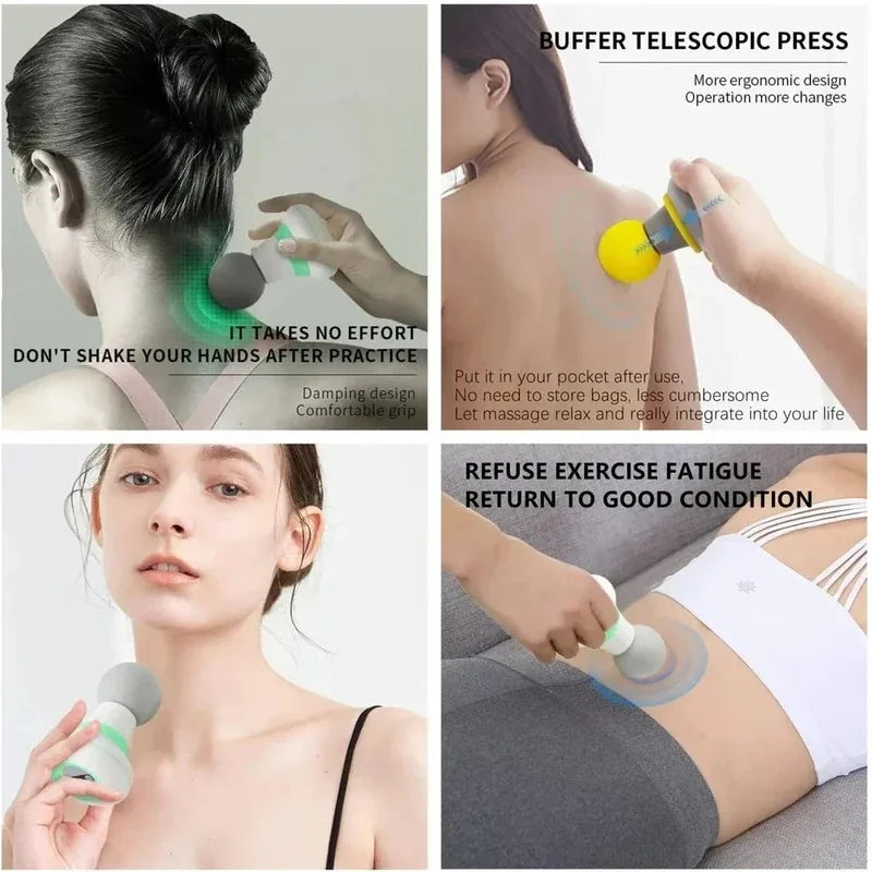 Mini Portable Massage Gun Deep Tissue Percussion Handheld Massager