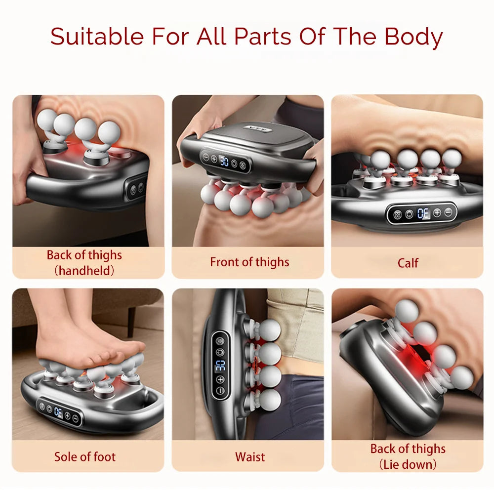 Foreverlily 16 Head Fascia Gun High Frequency Body Massage Device