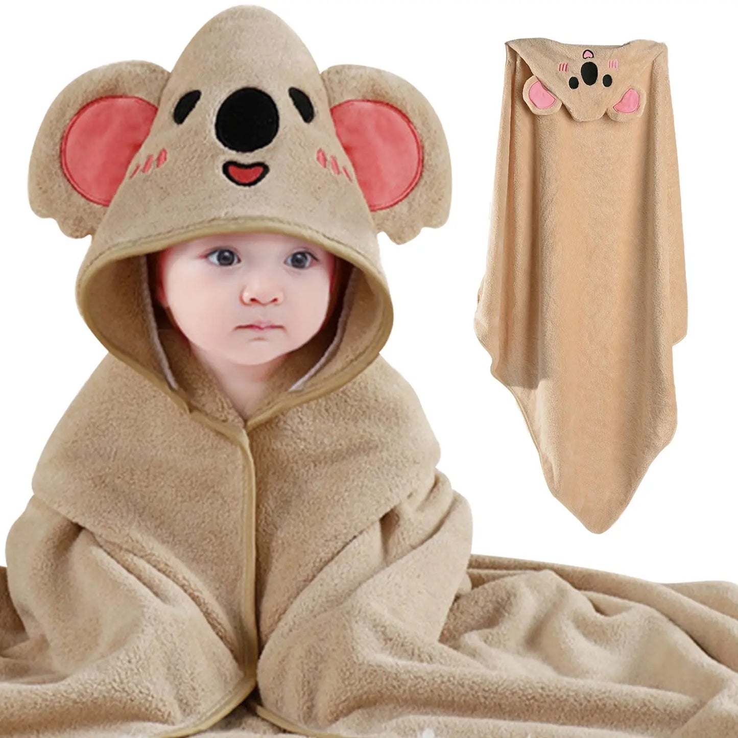 Soft Hooded Baby Towels Absorbent Bath Towels For Newborns Toddlers