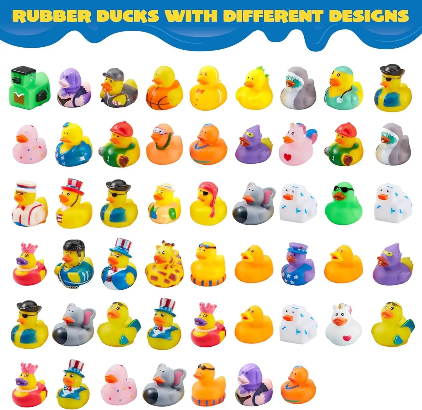 Joyfy Random Rubber Duckies Assortment For Bath Time Play