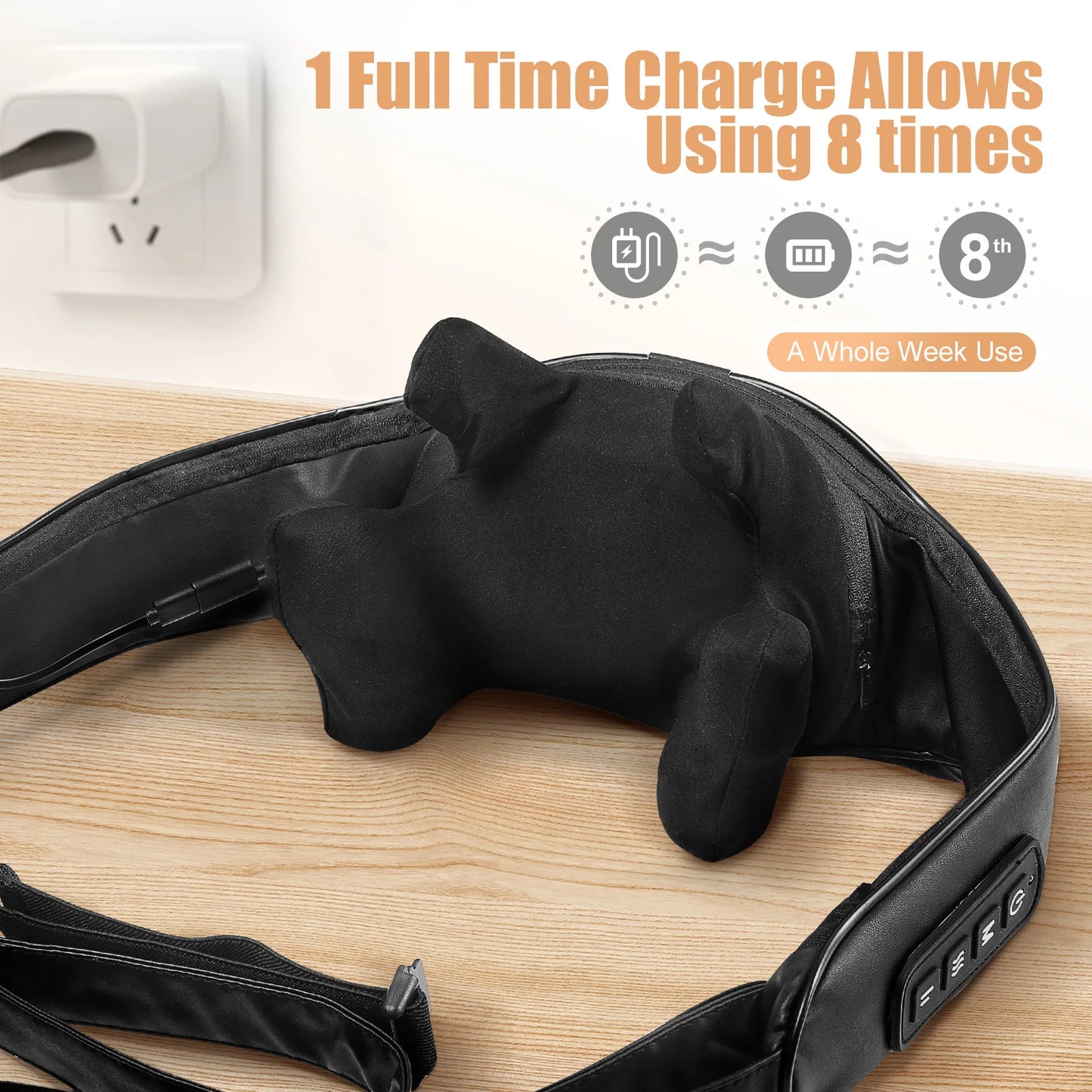 MASGRE Cordless Shiatsu Back And Neck Massager With Heat