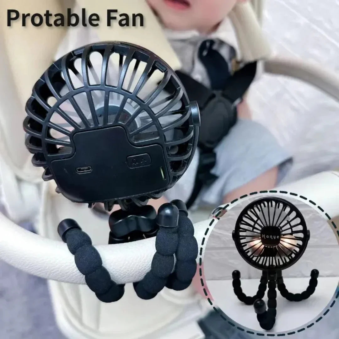 Baby Stroller Fan Handheld USB Rechargeable Bladeless