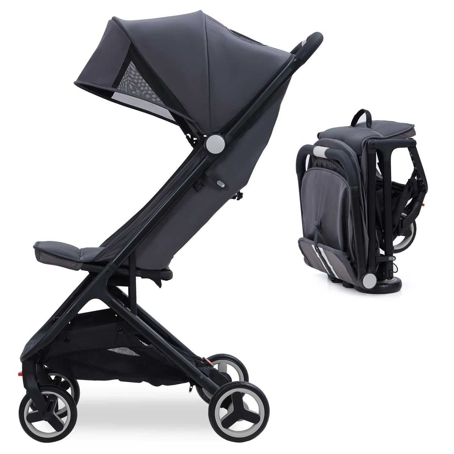 Lightweight Baby Stroller Compact Umbrella Stroller Adjustable Canopy
