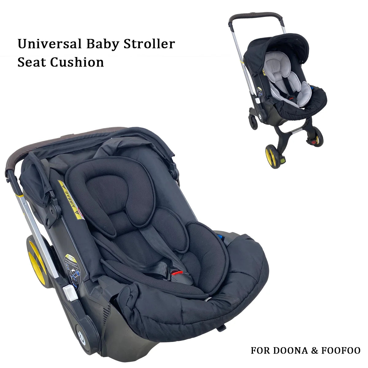 Universal Baby Stroller Seat Cushion Head and Body Support Pillow