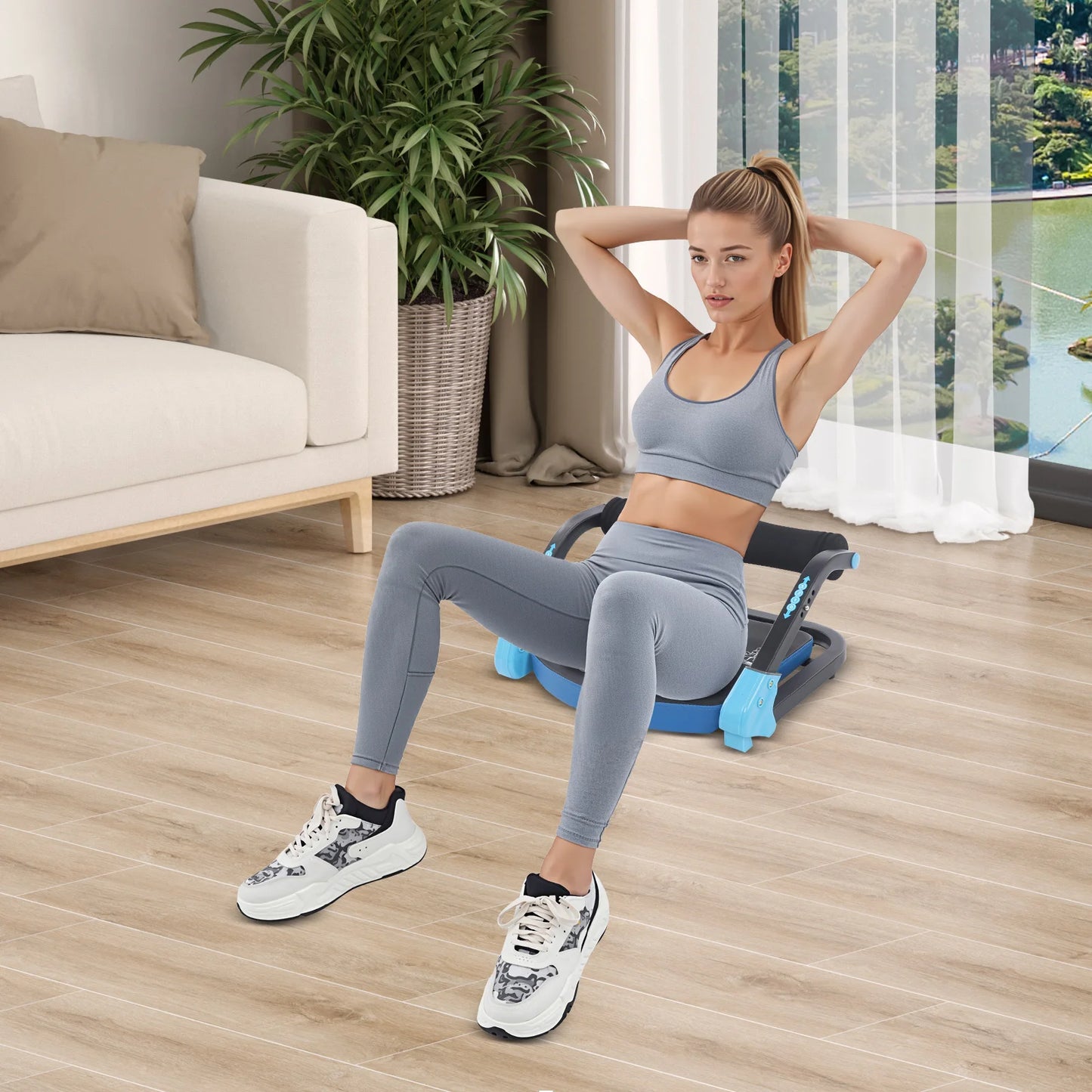 Ab Trainer Sit Up Exercise Equipment With 265 Lbs Capacity