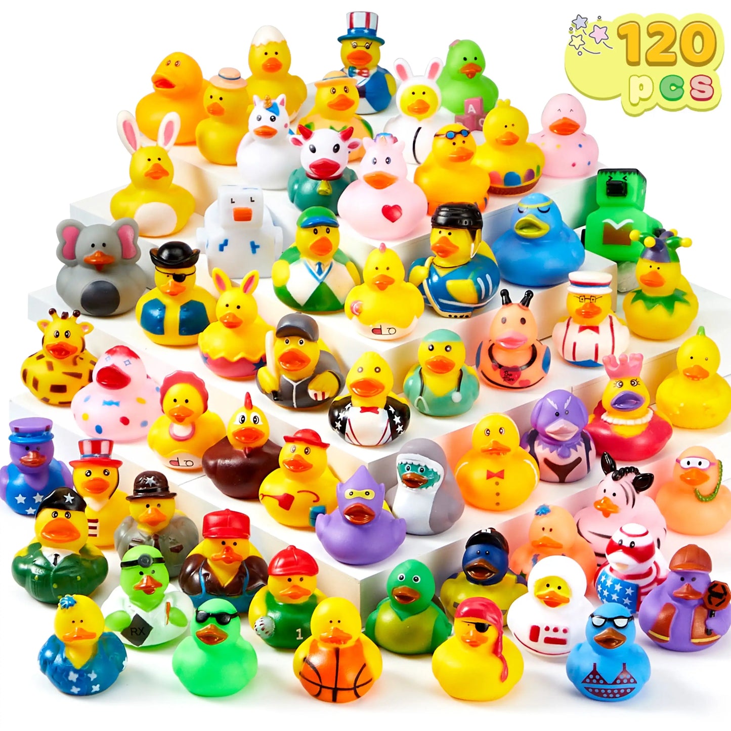 Joyfy Random Rubber Duckies Assortment For Bath Time Play