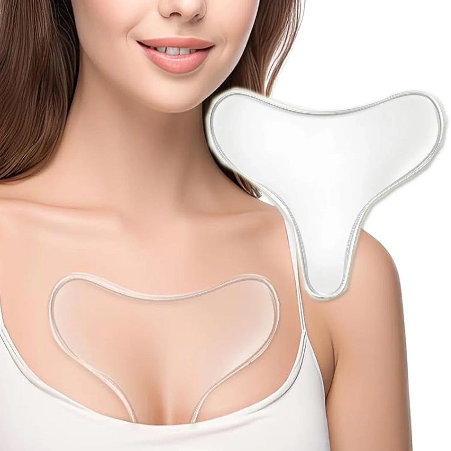 LSHOW Reusable Anti Wrinkle Chest Pad Silicone Patch For Skin Care