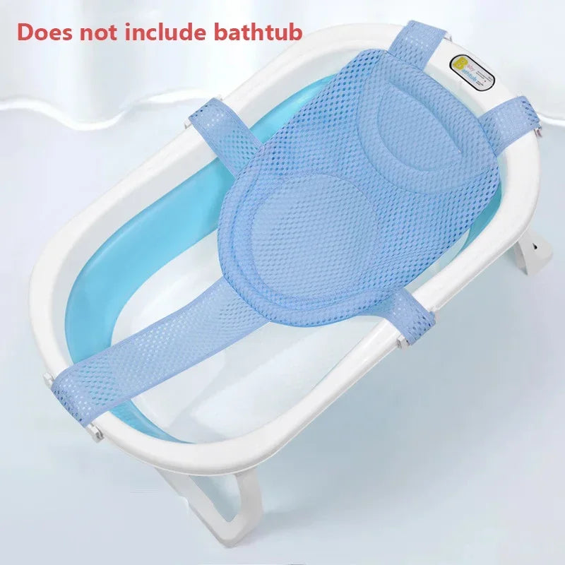 Baby Bath Net Mat With Adjustable Pillow Seat For Newborns