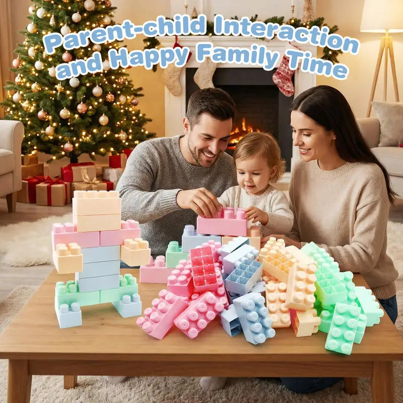 64-Piece Building Blocks for Toddlers Educational Toy