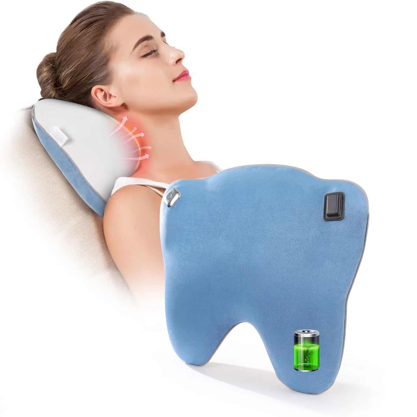 Cordless Back Massager With Heat 4D Shiatsu And Percussion