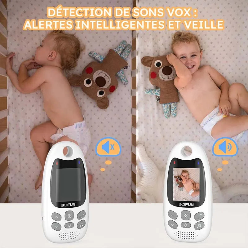 BOIFUN Baby Monitor With Camera 2.4 GHz Temperature Sensor 720p