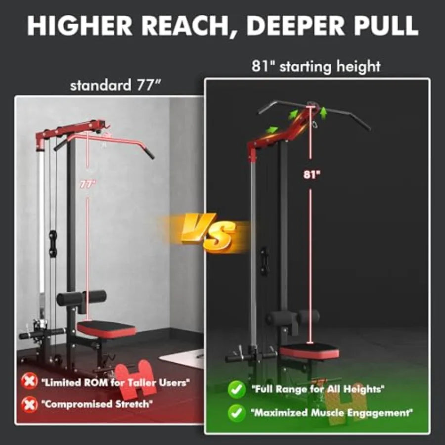 XMSJ LAT Pulldown Machine With Leg Hold Down Attachment