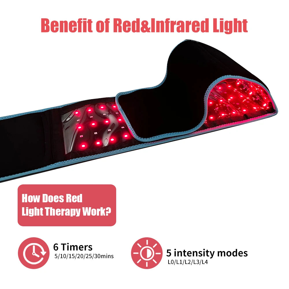 Near Infrared Red Light Belt 660nm 850nm for Body Relaxation